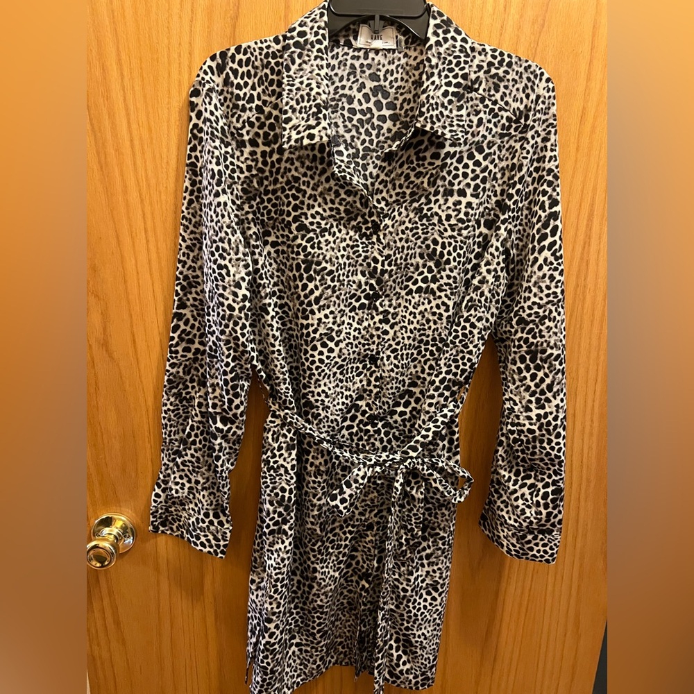 Have Leopard Print Belted Dress Size Large